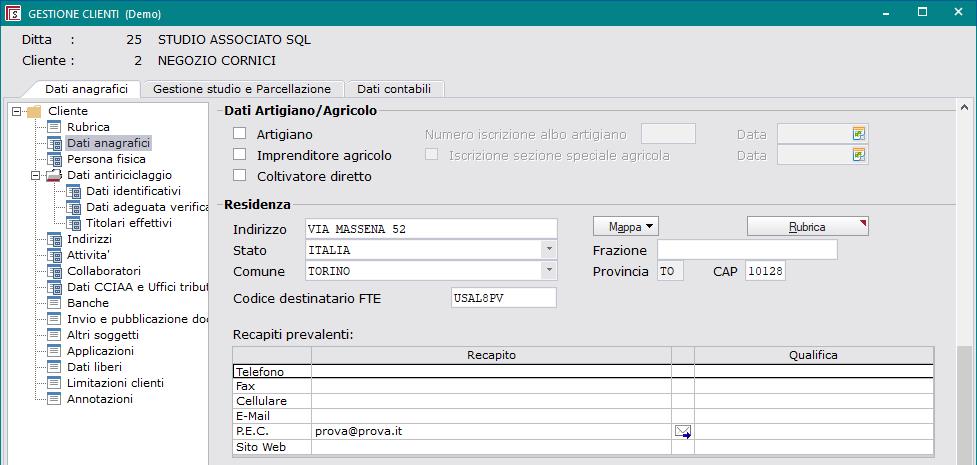 Soggetto IVA / Privato Invio a SDI e Pubblica Amministrazione ove necessario 2) Nel campo Codice destinatario FTE indicare l eventuale codice