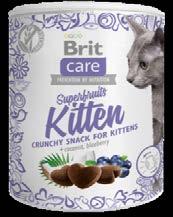 Superfruits Kitten Alimenti complementari per gatti. Snack senza cereali per gattini con pollo, cocco e mirtillo.