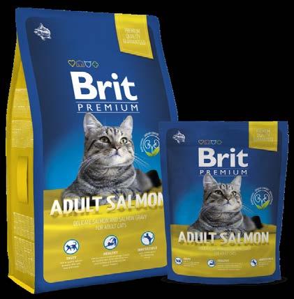 Adult Salmon Proteine 32% / Grassi 15% Alimento completo con salmone per gatti adulti. Ricetta senza frumento, facile digeribilità e metabolismo sano. Formati disponibili: 300g, 800g, 1,5 Kg, 8 Kg.