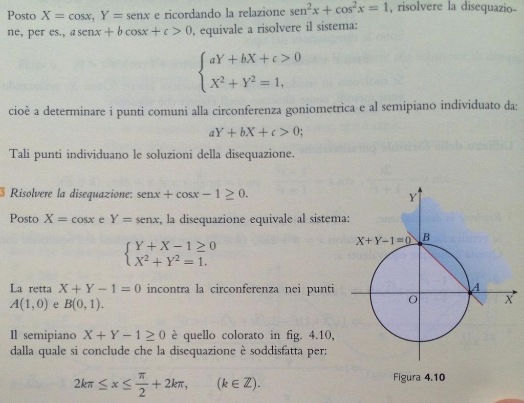 Risolvere la seguente disequazione