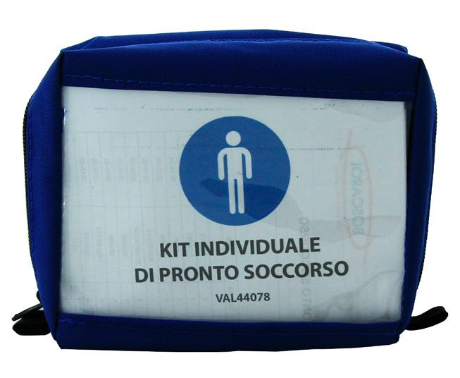 KIT INDIVIDUALE PRIMO SOCCORSO Set per il primo soccorso e medicazione, indispensabile compagno di viaggi per le attività sportive