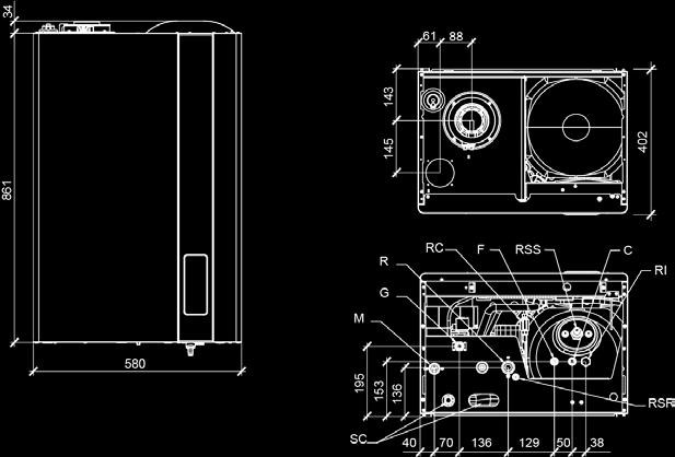 (80-60 C) (Pn) kw 23,0 29,4 Potenza termica (50-30 C) kw 25,0 32,3 Potenza termica ridotta (50-30 C) kw 3,2 4,4 Rendimento utile a portata nominale (80-60 C) % 96,8 96,2 Rendimento utile al 30% (30 C