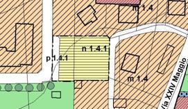 Art. 89.1 n 1.4.1 UBICAZIONE : L area è ubicata in via XXIV Maggio interno - via Pertini ( Distretto D1 - Tav di PRGC 2f) Superficie territoriale Mq 1.