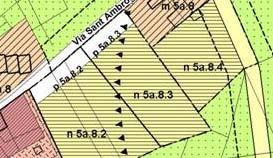 Art. 89.26 n 5a.8.3 UBICAZIONE : L area è ubicata lungo la via Sant Ambrogio ( Distretto D5a - Tav di PRGC 2b) Superficie territoriale Mq 2.