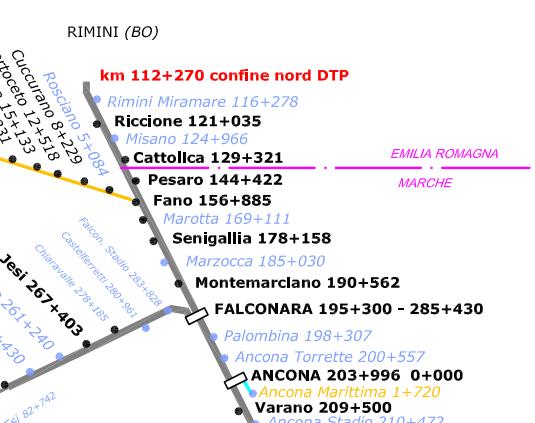 della DTP di Ancona Linea Rimini (e) Falconara M.