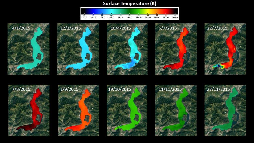 Remote sensing Temperatura acque superficiali 2015 (IREA CNR) Mappe