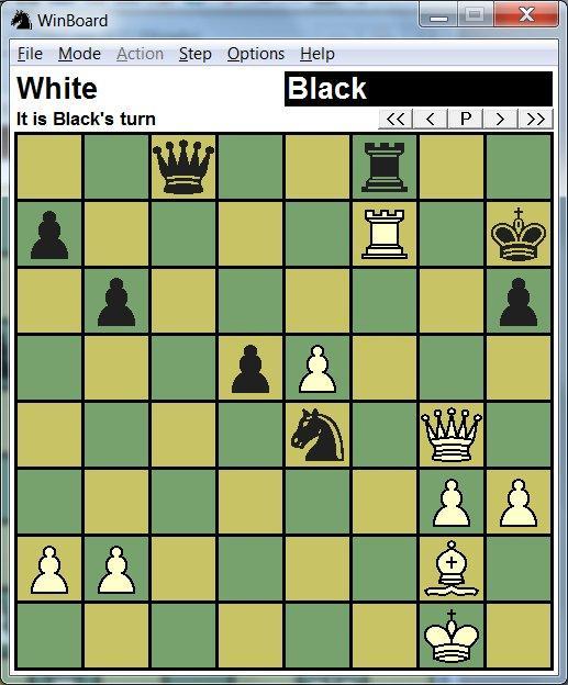 Txf7+ scacco! e attrazione fatale della Torre! Il B vince.