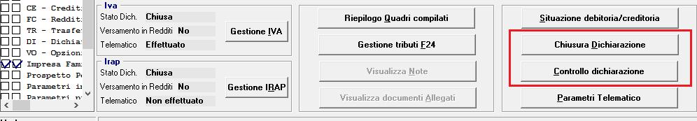 REDDITI PERSONE FISICHE ED IRAP REDDITI 2017 Abilitato il bottone di Chiusura nelle dichiarazioni delle Persone Fisiche e dichiarazione IRAP, con scarico in F24 di tutti i tributi presenti nella