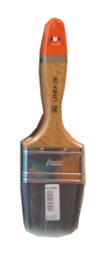 pennellesse antigoccia "S/257" per esterni con miscela di purissima setola bionda chungking e orel, con assicella in plastica e manico anatomico in legno grezzo ricoperto in gomma PS257/7 cm.