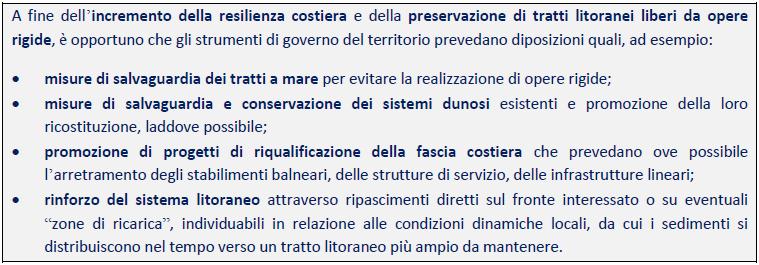 I II INQUADRAMENTO INCREMENTO DELLA RESILIENZA DEI LITORALI IN RELAZIONE AL PROCESSO EROSIVO ripristino del bilancio sedimentario costiero creazione di spazi che permettano l esplicarsi dell erosione