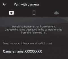 Se si è toccato Salta senza connettere la fotocamera al primo avvio dell'app SnapBridge,