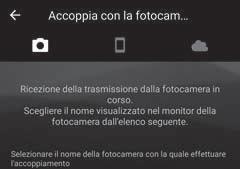 3 Smart device: Toccare il nome della fotocamera da accoppiare.