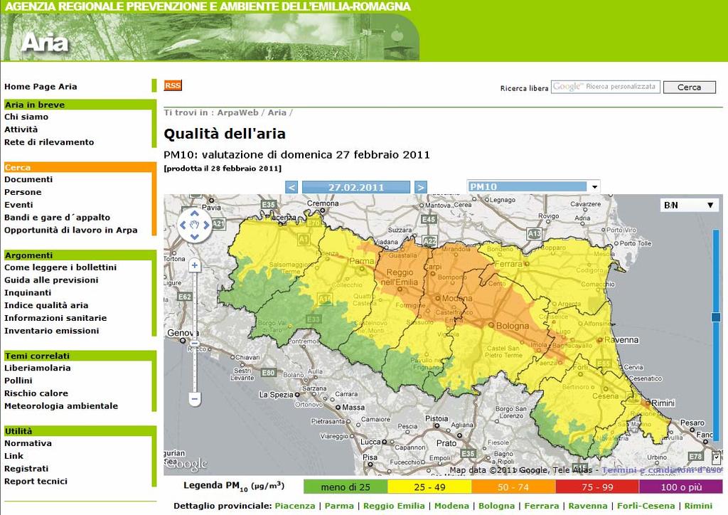 4.4. Diffusione dei dati di qualità dell aria e previsioni L art.18 del D.Lgs.155/1 definisce le informazioni al pubblico che Arpa e gli enti preposti devono assicurare.