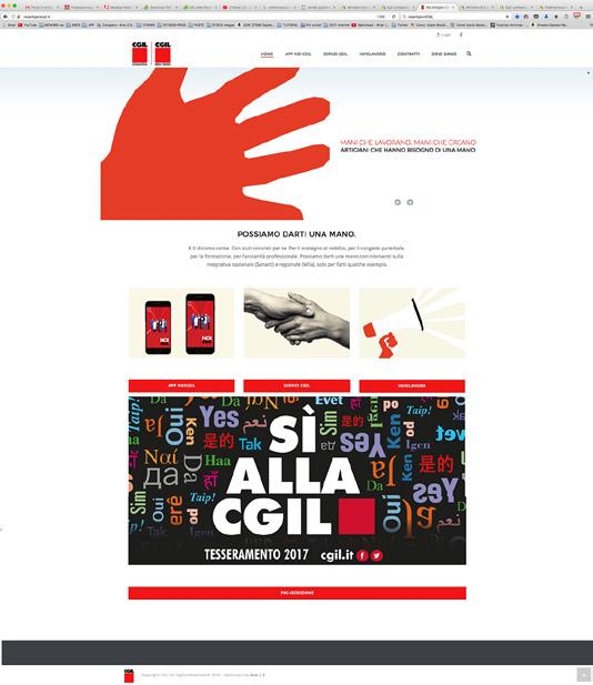 New media CGIL - Lombardia Progetto grafico e sviluppo del portale wordpress