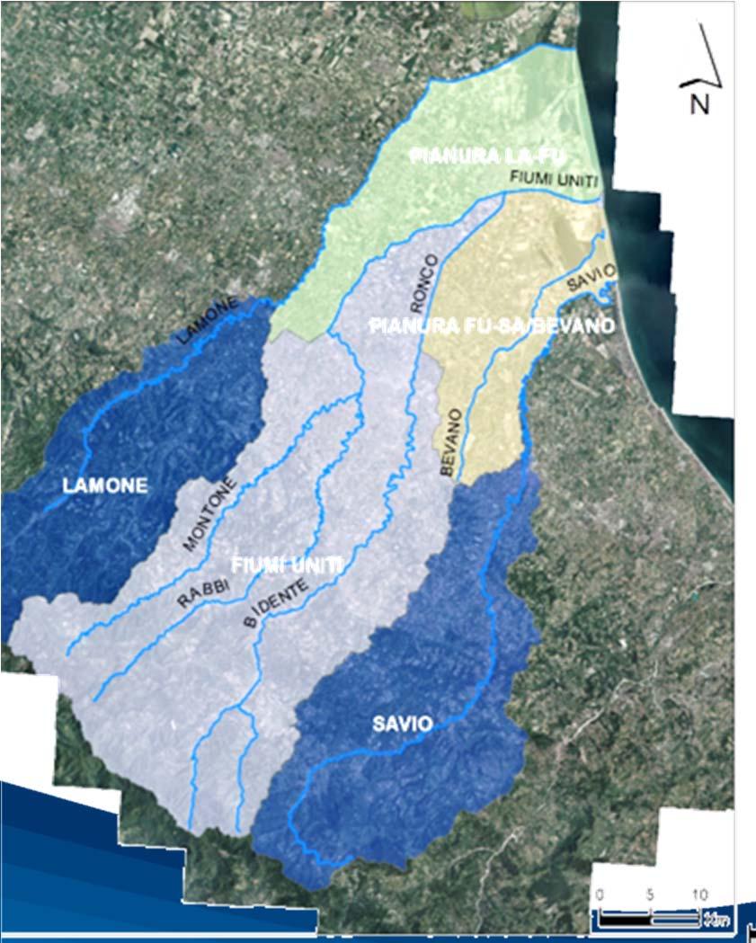 I Fiumi Uniti I Fiumi Uniti costituiscono il più importante sistema idrografico della Romagna ed è formato da due corsi d acqua principali, il Ronco e il Montone, che confluiscono all altezza della