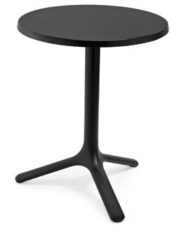Bar table with 60 cm - 23E round top diameter, 73 cm - 28F height.
