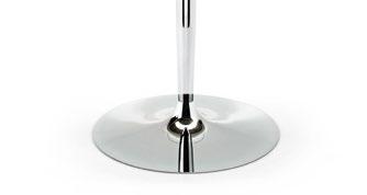 Tables with round top, cm - 29E height, with 80/60 mm - 3A/2C diameter round-section tapered pedestal base made from 1,5 mm - 1 /16