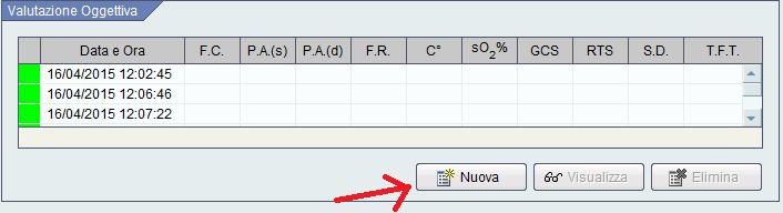 Per aggiungere una classificazione triage Nel menu di