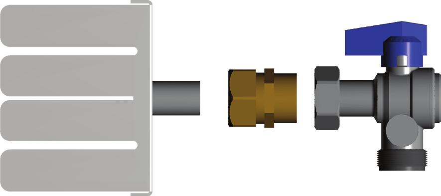 Predisposizione allacciamenti I kit raccordi previsti per la serie Top Bimetal Condens offrono la possibilità di realizzare gli allacciamenti idraulici con più tipi di terminali.