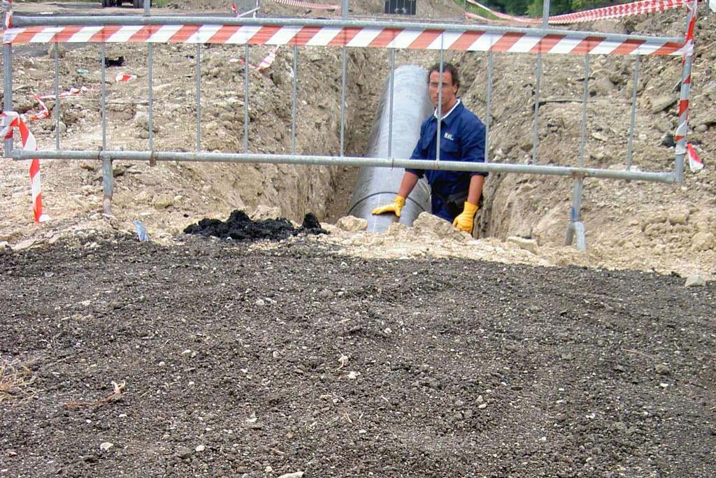 In relazione al sensibile aumento di sezione, è stato apprezzato un rigonfiamento del piano di campagna lungo l asse della condotta oggetto di