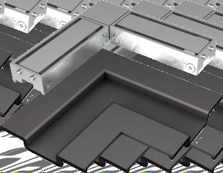 60 CANALISSIMA with MIXAGE grid, 60 cm 6835AL70S CANALISSIMA con griglia in alluminio cm.