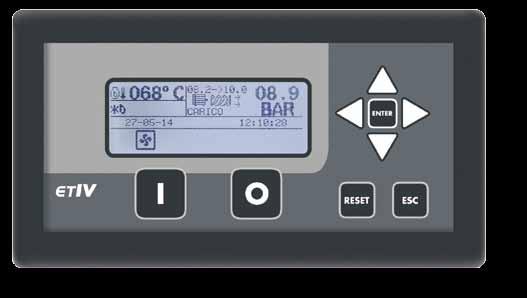 Il controllore avanzato ETIV, installato sui modelli STAR e VEGA, è stato appositamente progettato per garantire monitoraggio e regolazione ottimali del funzionamento del compressore,