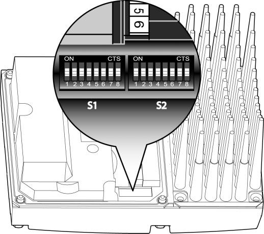 7 I Descrizione degli elementi per l impostazione Commutatore DIP S1 e S2 5522AXX Commutatore DIP S1: S1 1 2 3 4 5 Significato Indirizzo RS-485 2 2 1 2 2 2 3 Protezione motore ON 1 1 1 1 off 6