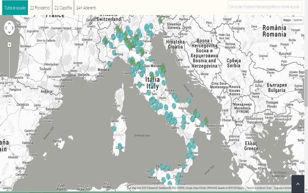 I numeri delle Avanguardie educative Capofila: 22 Aderenti: 262 Obiettivi estendere il movimento delle AE a quelle