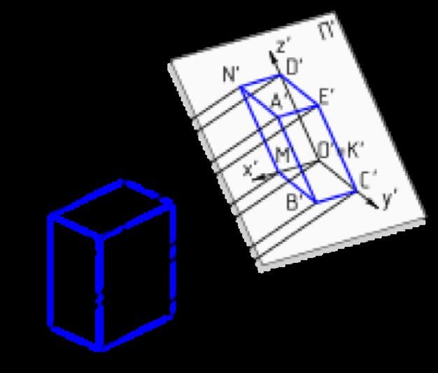 ASSONOMETRIA: ÁXON = ASSE +MÉTRON = MISURA IN BASE AGLI ASSI La rappresentazione assonometrica consiste nel proiettare una figura sopra un piano di rappresentazione da un centro posto all infinito