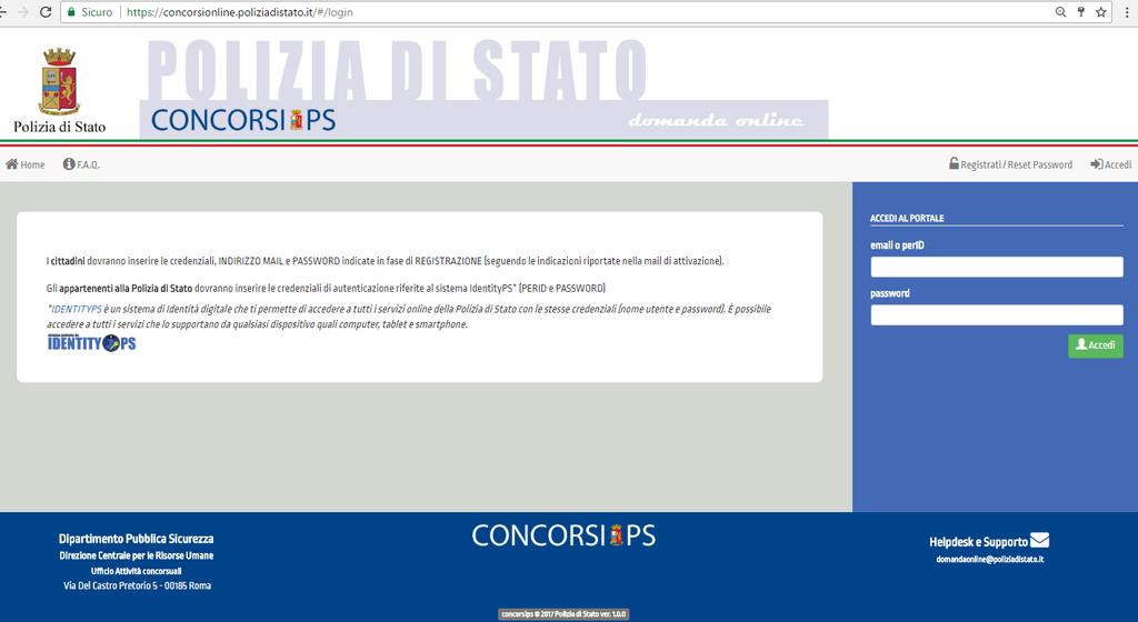 ACCESSO AL PORTALE Il sistema farà accedere alla home page del portale e selezionando la sezione