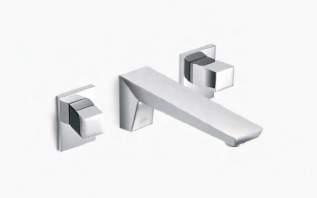 200 mm Batería de pared para lavabo, saliente 200 mm 33 584 730* Single-lever basin mixer with stand pipe, 215 mm projection