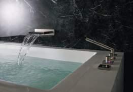 Product Design EN Multi-zone concept. Whether in the shower, at the washstand or in the bathtub: SMART WATER allows individual positioning of the SMART TOOLS control elements and the outlet points.