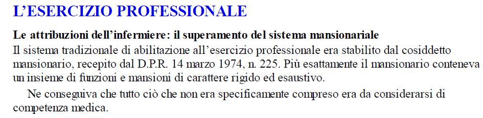 I prodromi dei Profili prof.li 1992 - Servizio di Em./Urg.