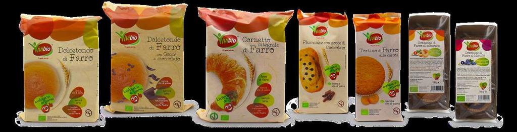 SNACK _ Brioches, Tortini e Crostatine BRIFA01 DOLCETONDO DI FARRO BIO 180 (4X45G)g 6-3,99 Ingredienti: farina di farro*, sciroppo d agave*, lievito madre naturale di farro* (farina di farro*,