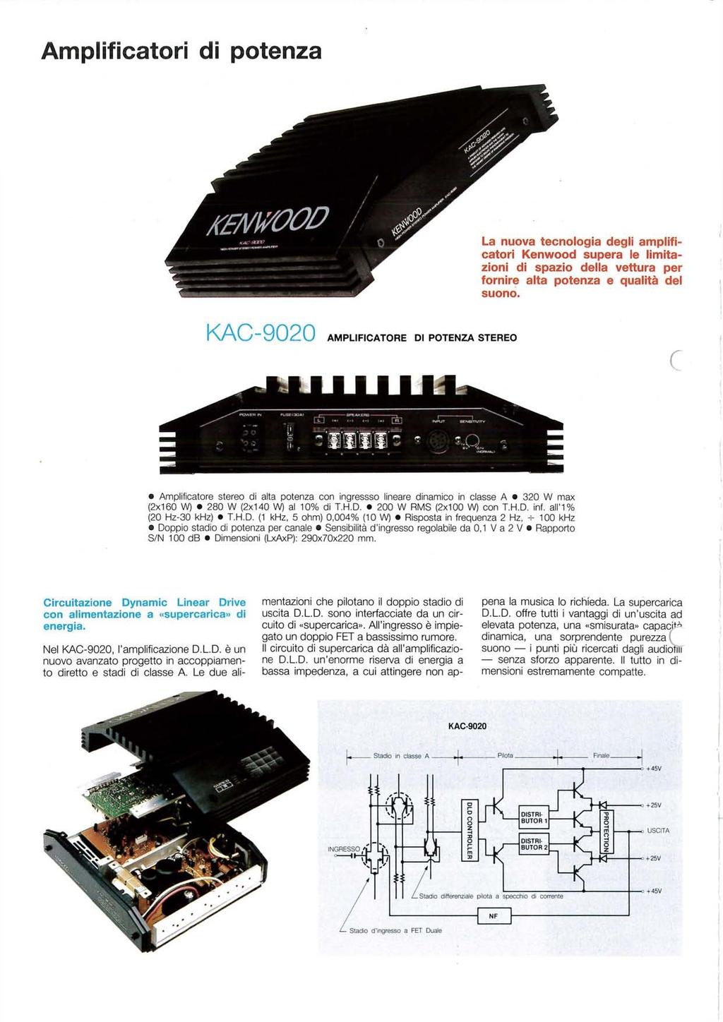 Amplificatori di potenza KAC-9020 AMPLIFICATORE DI POTENZA STEREO ( B CD -.