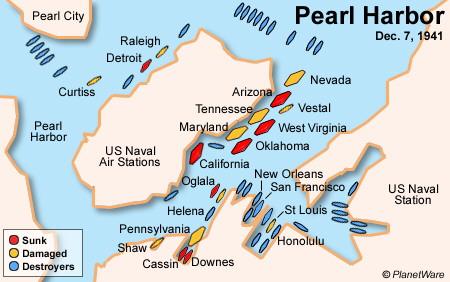 pace. 7 dicembre: i giapponesi attaccano la flotta americana a Pearl Harbor.