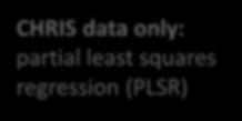 regression (PLSR) CHRIS data