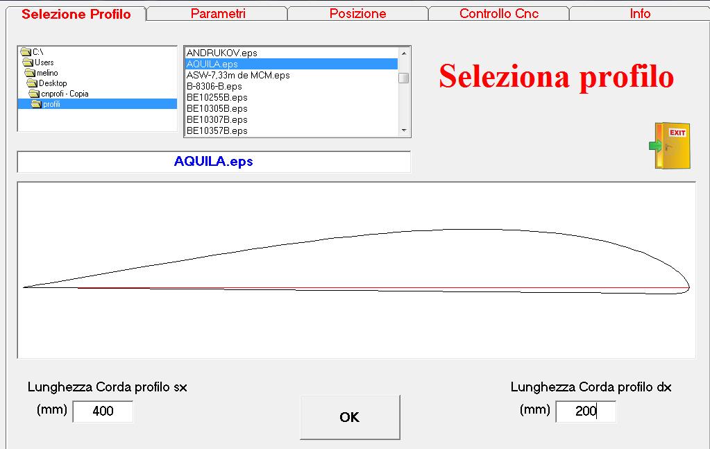 STEP 1 Per iniziare la progettazione e la realizzazione di un ala si seleziona il tasto: Nuovo progetto.