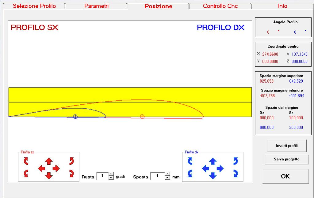 Il Pannello di espanso (rappresentato in giallo) ed il disegno dei profili, avranno le stesse proporzioni dei valori inseriti nella schermata precedente.