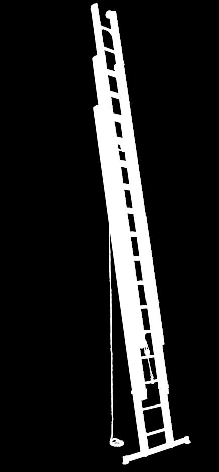 30 x 30 con superficie anti-scivolo «Attacco piolo-montante con doppia bordatura, interna ed esterna al montante verticale «Sfilo regolabile con fune su doppia carrucola a sforzo dimezzato
