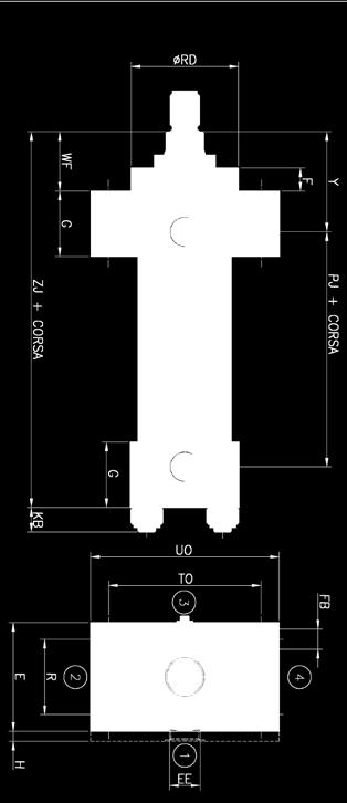 A ANCORAGGIO ISO ME5 Ancoraggio A (ISO ME5) Alesaggio 25 32 40 50 63 80 100 125 160 200 12 14 18 22 28 36 45 56 70 90 d (ø stelo) - 18 22 28 36 45 56 70 90 110 18 22 28 36 45 56 70 90 110 140 E 40 45