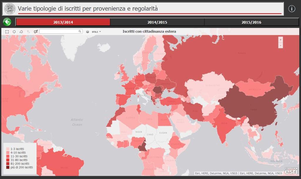 mappe, pulsanti di navigazione e