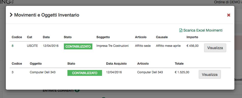 CONTABILITA Copia del bilancio da quello dell anno precedente Esportazione bilancio in formato pdf Visualizzazione del prossimo numero di fattura/ricevuta alla creazione di un nuovo movimento