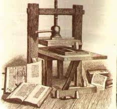 L invenzione della stampa a caratteri mobili Gutenberg, orefice tedesco,