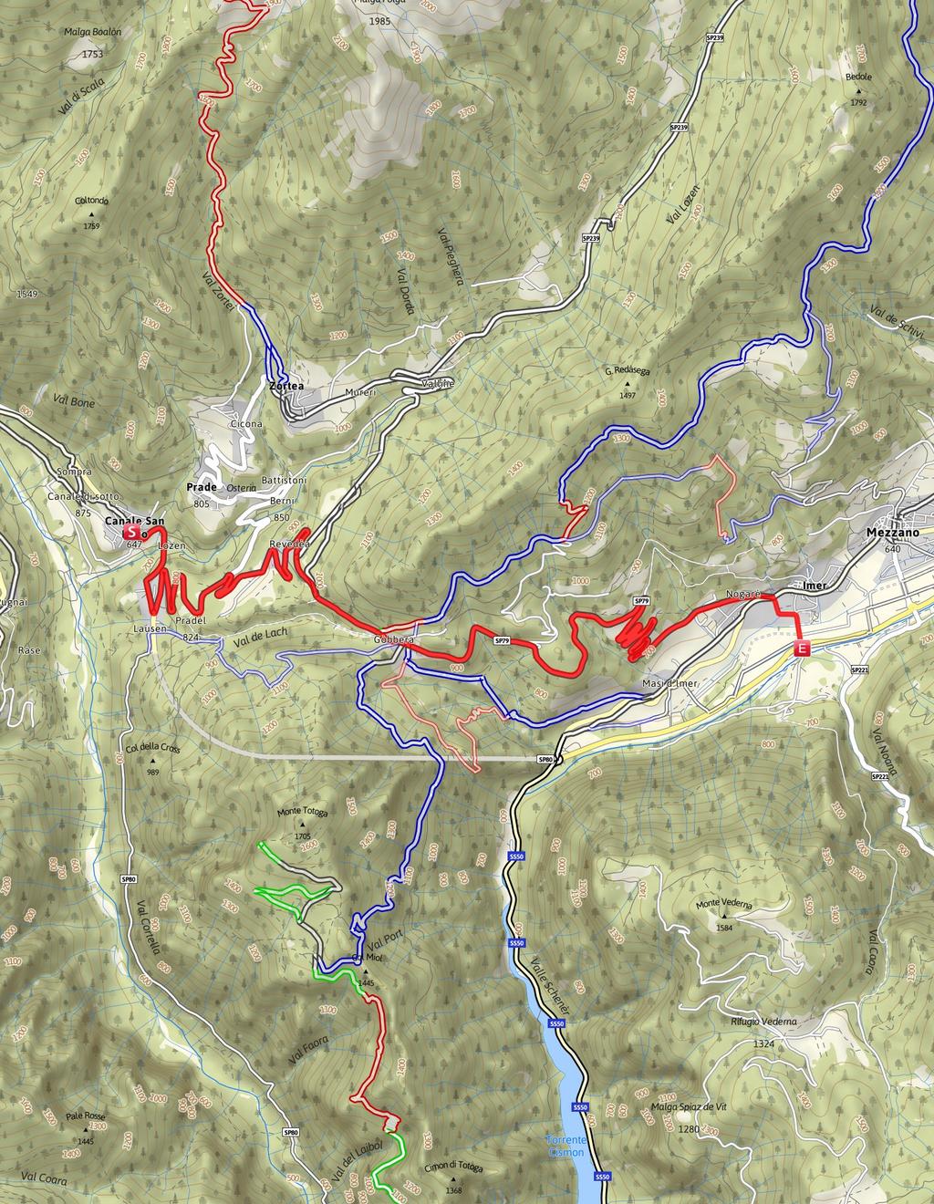 Roadbike Passo Gobbera (Canal San Bovo - Fiera di Primiero) 11.7 km 4:15 h 394 m 532 m DIFFICOLTÀ medio Nozioni di base: Mappa dell'alpstein Tourismus GmbH & Co.