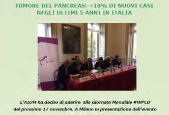 15-11-2016 http://www.ilritrattodellasalute.org/ 15/11/2016 - Tumore del pancreas: in Italia in cinque anni +18% di nuovi casi Milano, 15 novembre 2016 Nel 2016 in Italia sono previste 13.