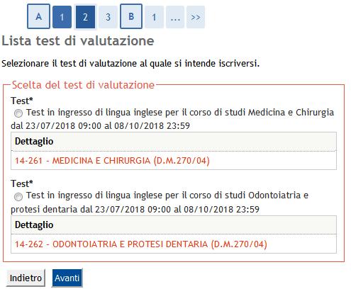 Per verificare lo stato dell iscrizione cliccane la descrizione. Per procedere con l inoltro della domanda di valutazione clicca il pulsante. 3.