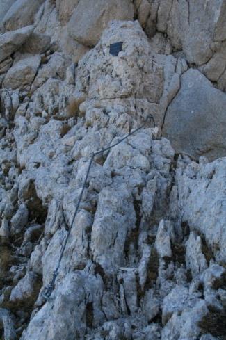 LA FERRATA Via Ferrata Ventricini SELLA DUE CORNI La prima parte della