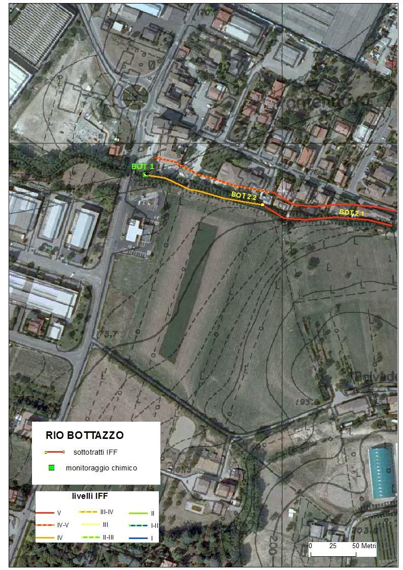 4.4 Analisi tratto 2 Figura 17 : Valutazione di funzionalità fluviale del rio BOTTAZZO