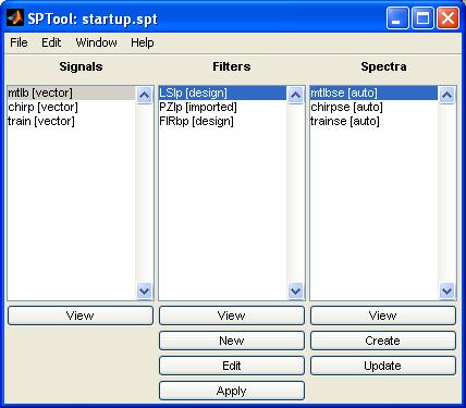 l Signal Procssing Toolbox sistono dll GUI pr l analisi in rqunza il iltraggio digital di sgnali.